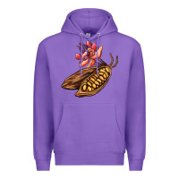 Purple cacao beans and flowers Premium Hoodie - AdoDesignShop
