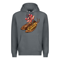 Rock cacao beans and flowers Premium Hoodie - AdoDesignShop