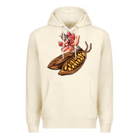 Sandshell cacao beans and flowers Premium Hoodie - AdoDesignShop