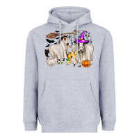 Heather Grey halloween farm animals Heavyweight Hoodie - Zillion Design Studio