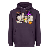 Plum halloween farm animals Heavyweight Hoodie - Zillion Design Studio