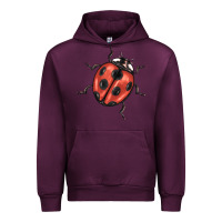 Mauve Wine ladybug Urban Hoodie - BarkalooDesign
