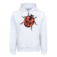 White ladybug Urban Hoodie - BarkalooDesign