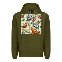 Army Green chef tools seamless pattern Premium Hoodie - BundleAndBundleShop