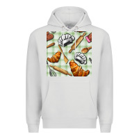 Dove Grey chef tools seamless pattern Premium Hoodie - BundleAndBundleShop