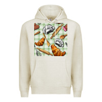 Oatmeal Heather chef tools seamless pattern Premium Hoodie - BundleAndBundleShop