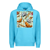 Ocean Blue chef tools seamless pattern Premium Hoodie - BundleAndBundleShop