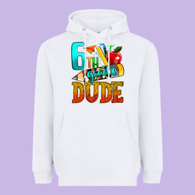 6th Grade Dude Heavyweight Hoodie Designed By Texasbilliewilder