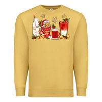 Antique Gold santa fuel coffee cups Premium Sweatshirt - texasbilliewilder