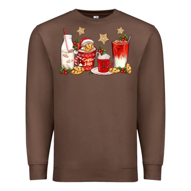 Santa Fuel Coffee Cups Premium Sweatshirt by texasbilliewilder | Teevron