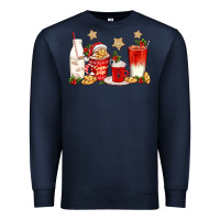 Navy santa fuel coffee cups Premium Sweatshirt - texasbilliewilder