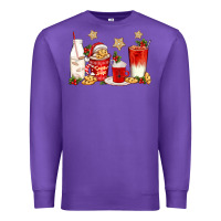 Purple santa fuel coffee cups Premium Sweatshirt - texasbilliewilder