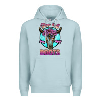 Blue Mist blame it all on my roots white Premium Hoodie - JahusDesignShop
