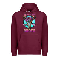 Burgundy blame it all on my roots white Premium Hoodie - JahusDesignShop