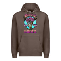 Coffee blame it all on my roots white Premium Hoodie - JahusDesignShop