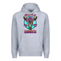 Heather Grey blame it all on my roots white Premium Hoodie - JahusDesignShop