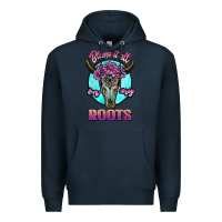 Navy blame it all on my roots white Premium Hoodie - JahusDesignShop