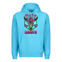 Ocean Blue blame it all on my roots white Premium Hoodie - JahusDesignShop