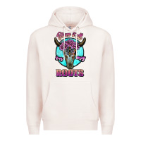 Pale Pink blame it all on my roots white Premium Hoodie - JahusDesignShop