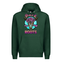 Sports Green blame it all on my roots white Premium Hoodie - JahusDesignShop
