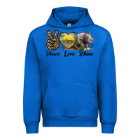 Cobalt peace love rhino Urban Hoodie - LillyAllenDesigns