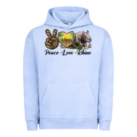 Pigment Grape Ice peace love rhino Urban Hoodie - LillyAllenDesigns