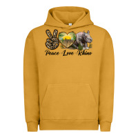 Pigment Peanut Butter peace love rhino Urban Hoodie - LillyAllenDesigns