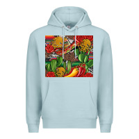 Blue Mist mexican cacti Premium Hoodie - Artiststas