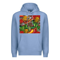 Colony Blue mexican cacti Premium Hoodie - Artiststas