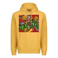 Mustard mexican cacti Premium Hoodie - Artiststas