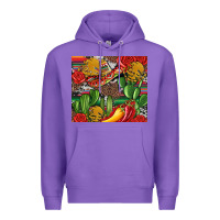 Purple mexican cacti Premium Hoodie - Artiststas