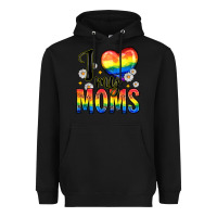Black i love my moms Heavyweight Hoodie - Zillion Design Studio