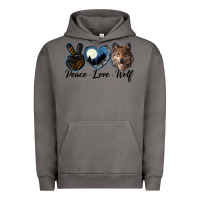 Pigment Tornado peace love wolf head Urban Hoodie - LillyAllenDesigns