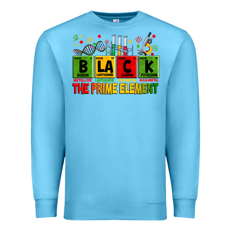 Black The Prime Element Juneteenth Premium Sweatshirt by Zillion Design Studio | Teevron