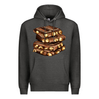 Charcoal Heather nut and chocolate Premium Hoodie - AdoDesignShop