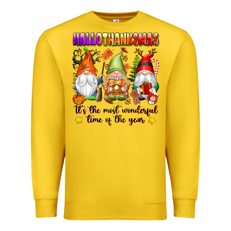 Hallothanksmas Its The Most Wonderful Time Of The Premium Sweatshirt by texasbilliewilder | Teevron