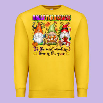 Hallothanksmas Its The Most Wonderful Time Of The Premium Sweatshirt Designed By Texasbilliewilder