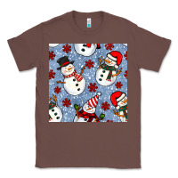Chestnut christmas snowman seamless pattern Classic Tee - BundleAndBundleShop