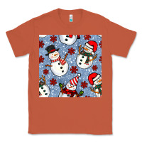 Copper christmas snowman seamless pattern Classic Tee - BundleAndBundleShop