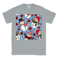 Heather Grey christmas snowman seamless pattern Classic Tee - BundleAndBundleShop