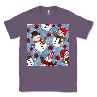 Lavender christmas snowman seamless pattern Classic Tee - BundleAndBundleShop