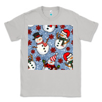 Moon Dust christmas snowman seamless pattern Classic Tee - BundleAndBundleShop