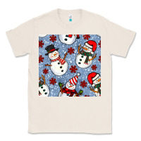 Natural christmas snowman seamless pattern Classic Tee - BundleAndBundleShop