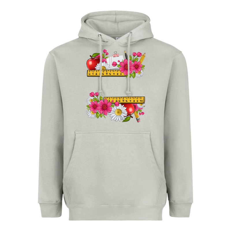 Floral Teacher Heavyweight Hoodie by texasbilliewilder | Teevron