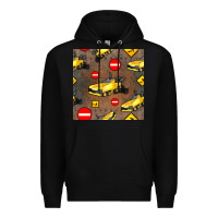 Black asphalt paver seamless pattern Premium Hoodie - BundleAndBundleShop