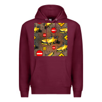 Burgundy asphalt paver seamless pattern Premium Hoodie - BundleAndBundleShop