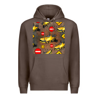 Coffee asphalt paver seamless pattern Premium Hoodie - BundleAndBundleShop