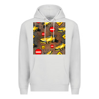 Dove Grey asphalt paver seamless pattern Premium Hoodie - BundleAndBundleShop