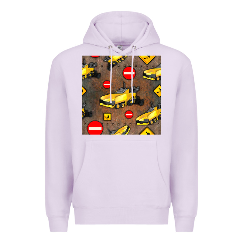 Asphalt Paver Seamless Pattern Premium Hoodie by BundleAndBundleShop | Teevron
