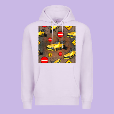 Asphalt Paver Seamless Pattern Premium Hoodie Designed By Bundleandbundleshop